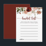 Gouden Landelijke Kleurrijke Bloemige Bucket List  Briefkaart<br><div class="desc">Deze gouden landelijke kleurrijke bloemige bucket list kaarten zijn de perfecte activiteit voor een eenvoudige bruiloftsreceptie of bruidsmeisjesfeest. Het ontwerp bevat handgeschilderde marsala, roze, blozende, bordeauxrode en gouden bloemen met groene bladeren die in mooie kransen zijn gerangschikt. Pas de tekst aan om aan elke levensgebeurtenis tegemoet te komen. Bucket list...</div>