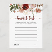 Gouden Landelijke Kleurrijke Bloemige Bucket List  Briefkaart (Voorkant)