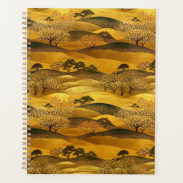 Gouden landschap Chiyogami Planner