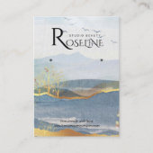 Gouden Landschapsverf Zachte sieraden display Visitekaartje (Voorkant)