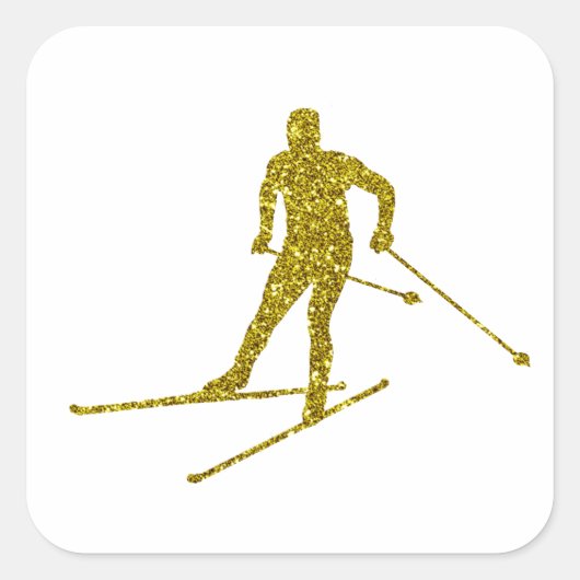 Gouden Langlauf Sticker (Voorkant)