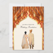 Gouden Lantaarns Roest Sinaasappel Indiaas paar br Kaart (Voorkant)