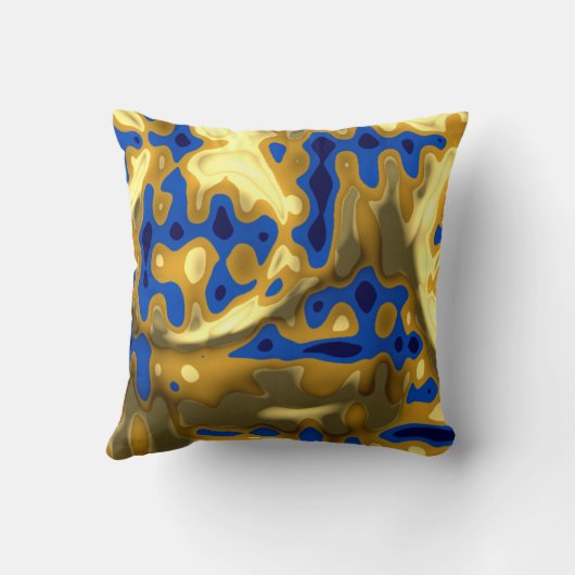 Gouden Lapislazuli kleuren Kussen (Achterkant)
