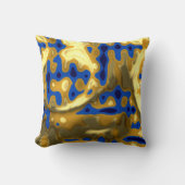 Gouden Lapislazuli kleuren Kussen (Voorkant)