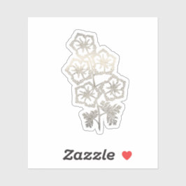 Gouden Larkspur Bloem Sticker