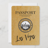 Gouden Las Vegas Passport bruiloft Kaart (Achterkant)