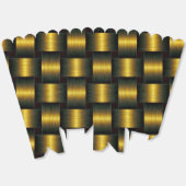 Gouden Lattice Zwart en Gouden Popcorn Box Bedankdoosjes (Ongevouwen)
