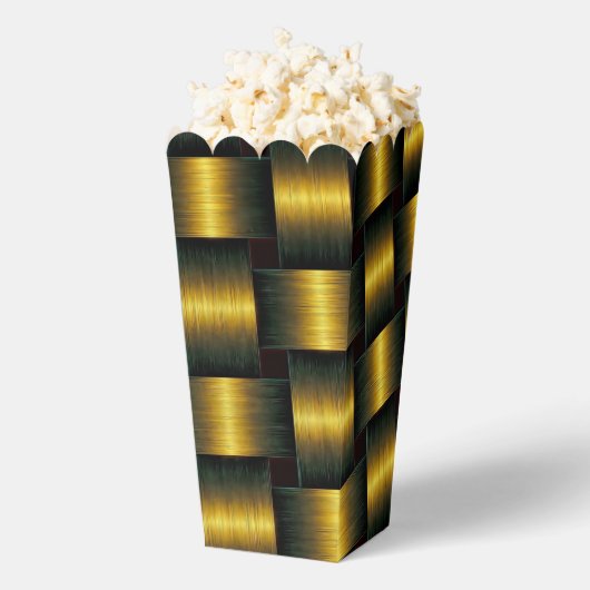 Gouden Lattice Zwart en Gouden Popcorn Box Bedankdoosjes (Popped)