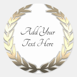 Gouden Laurel Klassieke ronde Sticker