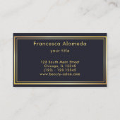 GOUDEN LAUREL KRANS INITIAAL LOGO VISITEKAARTJE (Achterkant)