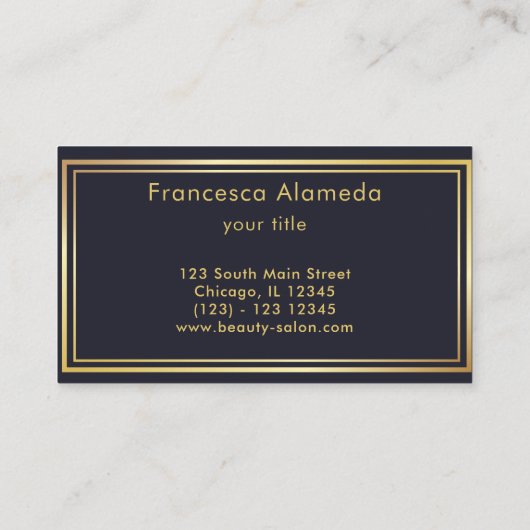 GOUDEN LAUREL KRANS INITIAAL LOGO VISITEKAARTJE (Achterkant)