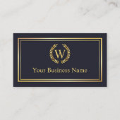 GOUDEN LAUREL KRANS INITIAAL LOGO VISITEKAARTJE (Voorkant)