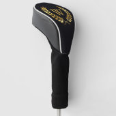 Gouden Laurel krans monogram Golfheadcover (Schuin)