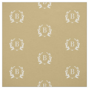 Gouden Laurel krans monogram Stof