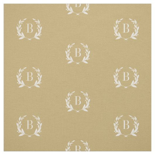 Gouden Laurel krans monogram Stof (Swatch)