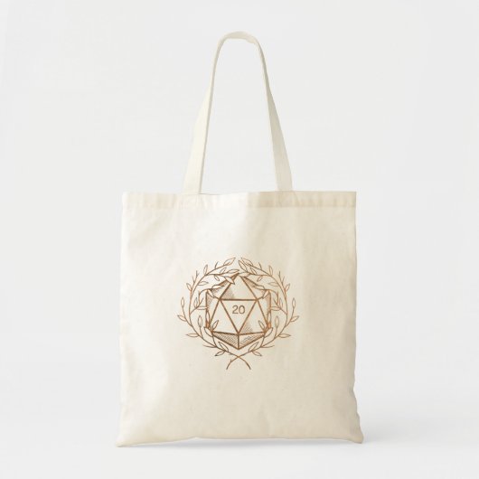 Gouden Laurels D20 dobbelstenen Tote Bag (Voorkant)