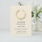 Gouden Laurier Huwelijk Save The Date (Staand voorkant)