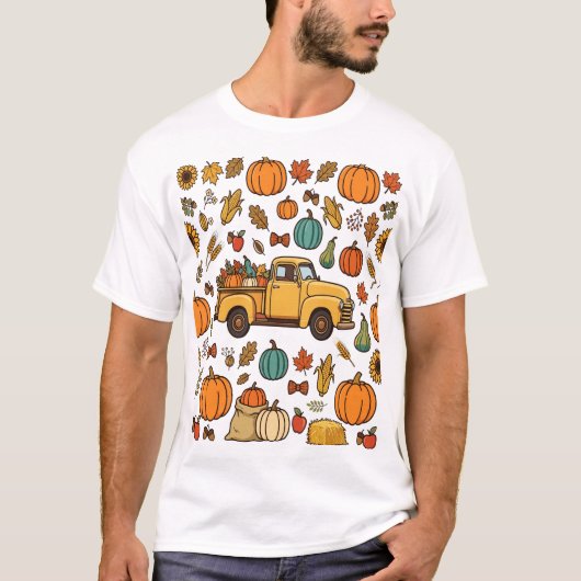 Gouden lauwer monogram cirkel frame t-shirt (Voorkant)
