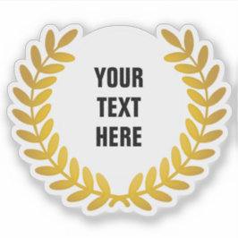 Gouden lauwerkrans award woorden toevoegen sticker