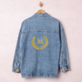 Gouden lauwerkrans en monogram denim jacket (Hangar)