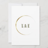 Gouden Lauwerkrans Monogram Save the Date (Achterkant)