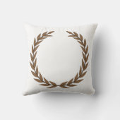 Gouden lauwerkrans Persoonlijke initiële kussen (Achterkant)