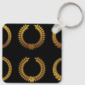 Gouden lauwerkrans sleutelhanger (Achterkant)