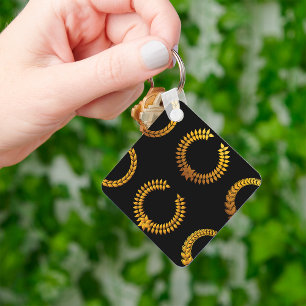 Gouden lauwerkrans sleutelhanger