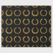 Gouden lauwerkransen inpakpapier (Vlak)