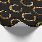 Gouden lauwerkransen inpakpapier