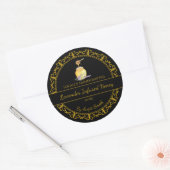  gouden lavendel geïnfundeerd honinglabel ronde sticker (Envelop)