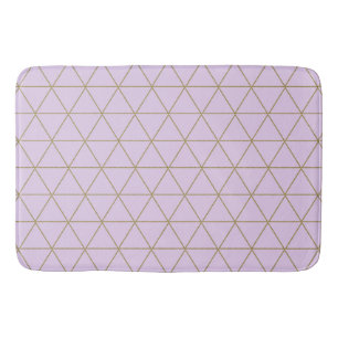 Gouden lavendel geometrische driehoeken Boho Glam Badmat