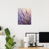 Gouden lavendel muurkunstprint | Verticale poster (Thuiskantoor)