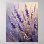 Gouden lavendel muurkunstprint | Verticale poster (Voorkant)