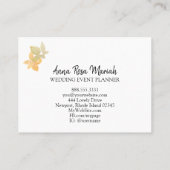 *~* Gouden Lavendel Roze Glitter Bloemen Elegant Visitekaartje (Achterkant)