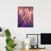 Gouden Lavendelveld Muur Kunstprint Poster (Thuiskantoor)