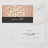 Gouden Leaf Cirkels Make-up Artiest Perzik Linnen  Visitekaartje (Voorkant / Achterkant)