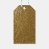 Gouden Leaf Folie Kijk Modern Elegant Bruiloft Fav Cadeaulabel (Achterkant)