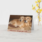 Gouden Lean op mij Aanmoediging Kaart (Gele Bloem)