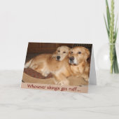 Gouden Lean op mij Aanmoediging Kaart (Voorkant)