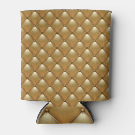 Gouden lederen bekleding, bank. blikjeskoeler (Voorkant)