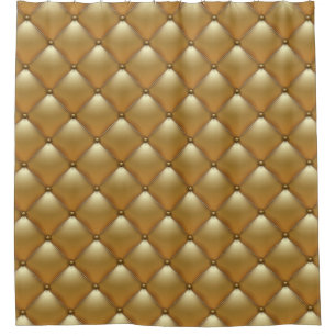 Gouden lederen bekleding, bank. douchegordijn