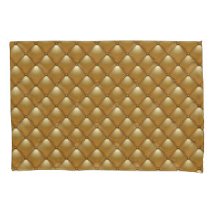 Gouden lederen bekleding, bank. kussensloop