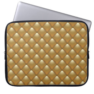 Gouden lederen bekleding,  bank. laptop sleeve
