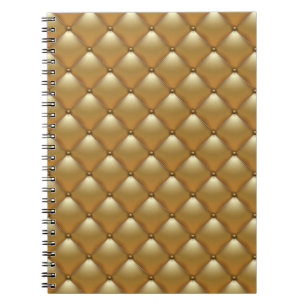 Gouden lederen bekleding,  bank. notitieboek