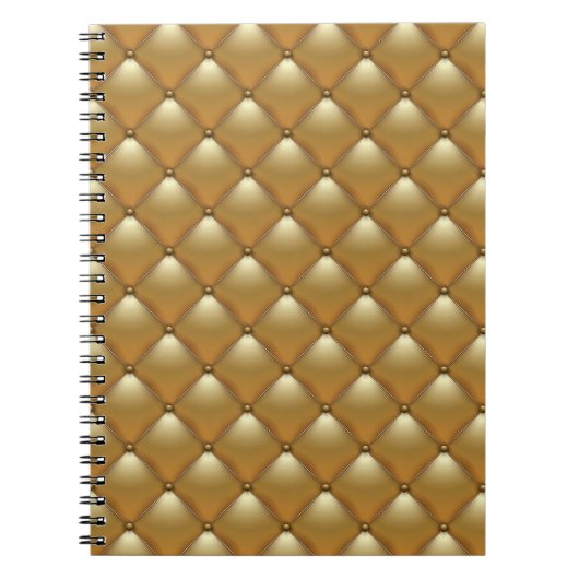 Gouden lederen bekleding, bank. notitieboek (Voorkant)