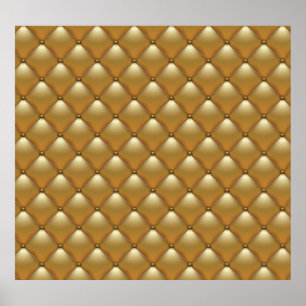 Gouden lederen bekleding,  bank. poster