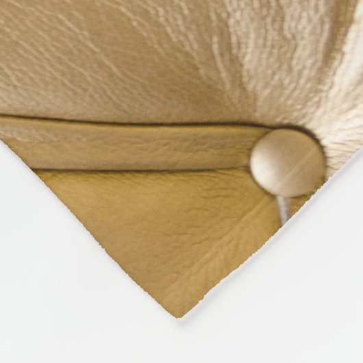 Gouden lederen bekleding close-up fleece deken (Hoek)