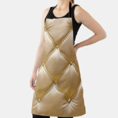 Gouden lederen bekleding close-up schort (Insitu)