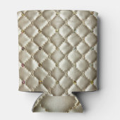 Gouden leer: luxe achtergrond textuur blikjeskoeler (Achterkant)